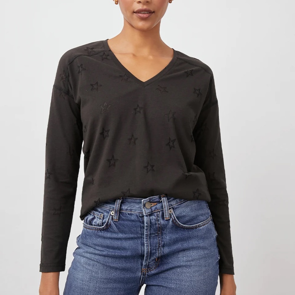 Rails black star burnout tee xl